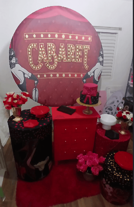 Decoracao tematica Cabaret