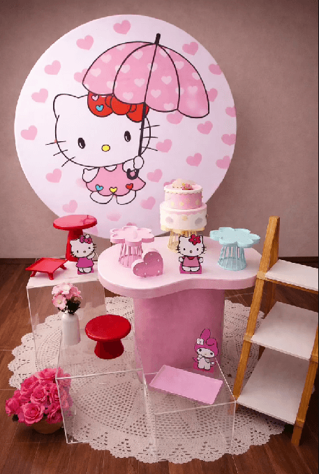 Decoracao tematica Hello Kitty
