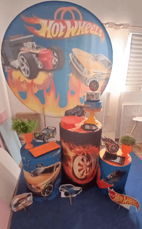 Decoracao tematica Hot Wheels