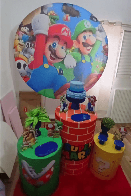 Decoracao tematica Mario Bros
