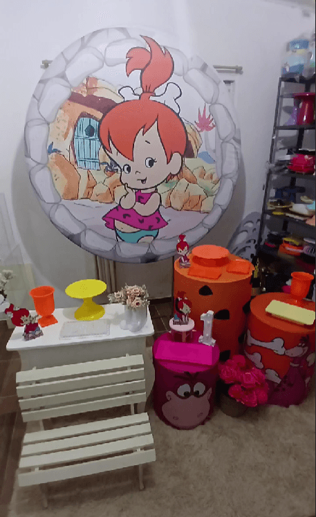 Decoracao tematica Pedrita Flintstone